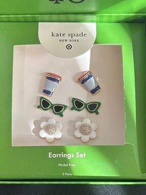 kate spade Summer Novelty Earring Set NWT
